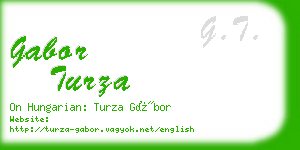 gabor turza business card